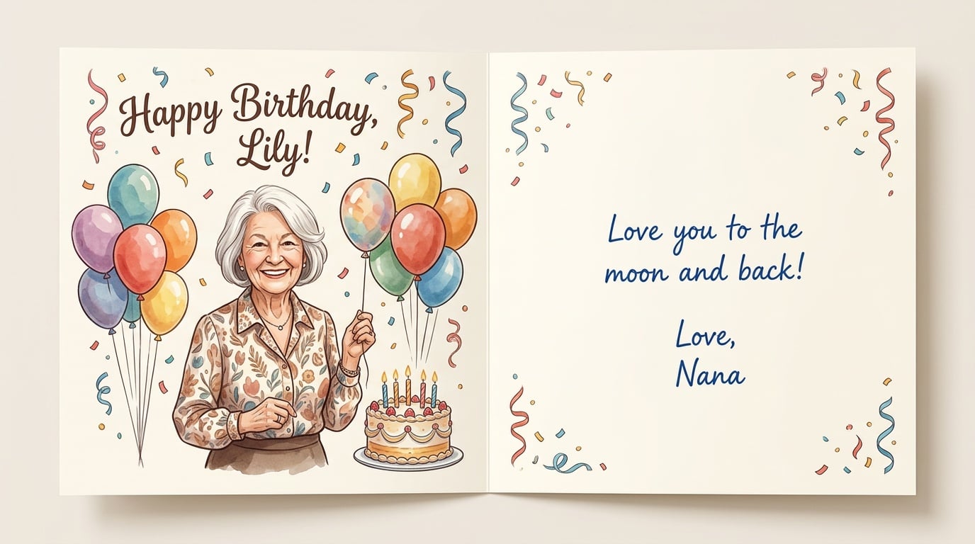 AI-generated Birthday card
