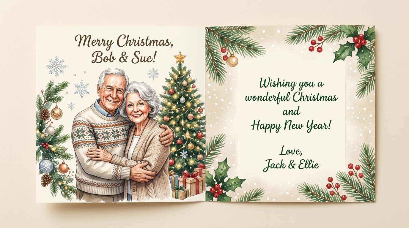 Christmas card by Jack & Ellie