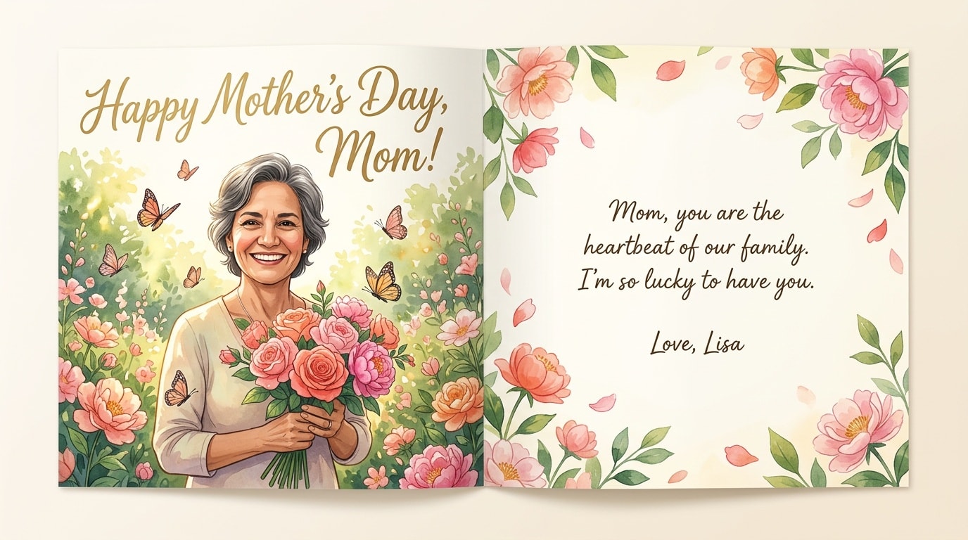 AI-generated Mother's Day greeting card