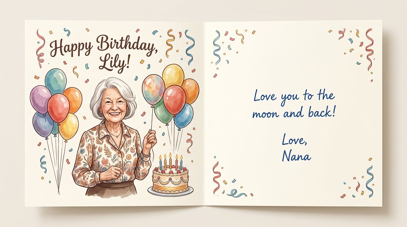 Birthday card by Nana